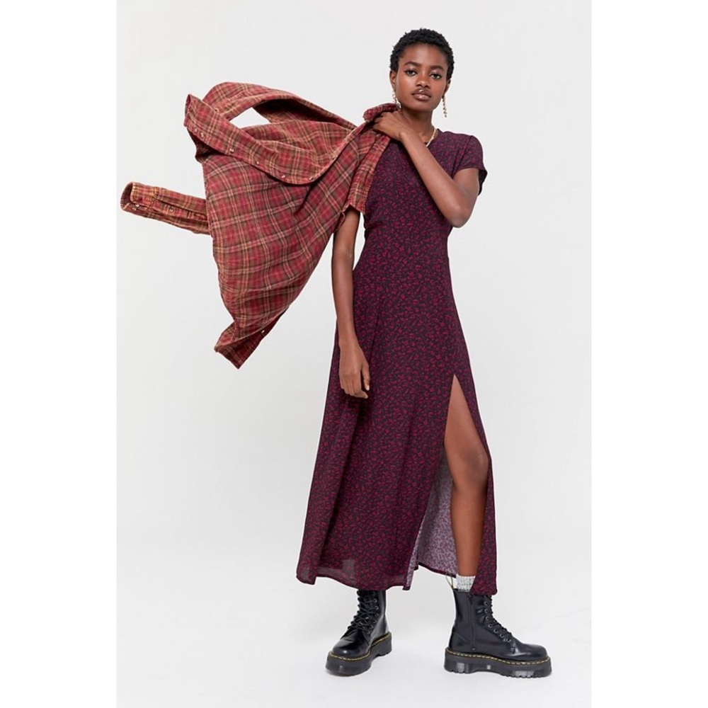 Urban Outfitters Lindsey Floral Open Back Midi Dress - Picture 2 of 13